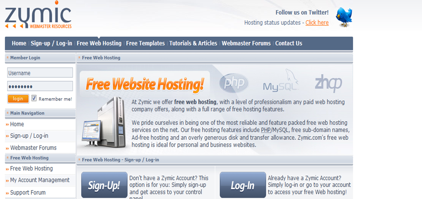 Top 10 Free Web Hosting sites .